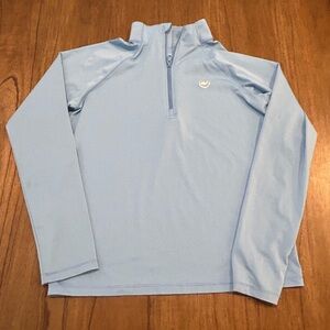 Vineyard Vines Boys Light Blue Sankaty Performance Quarter-Zip Pullover